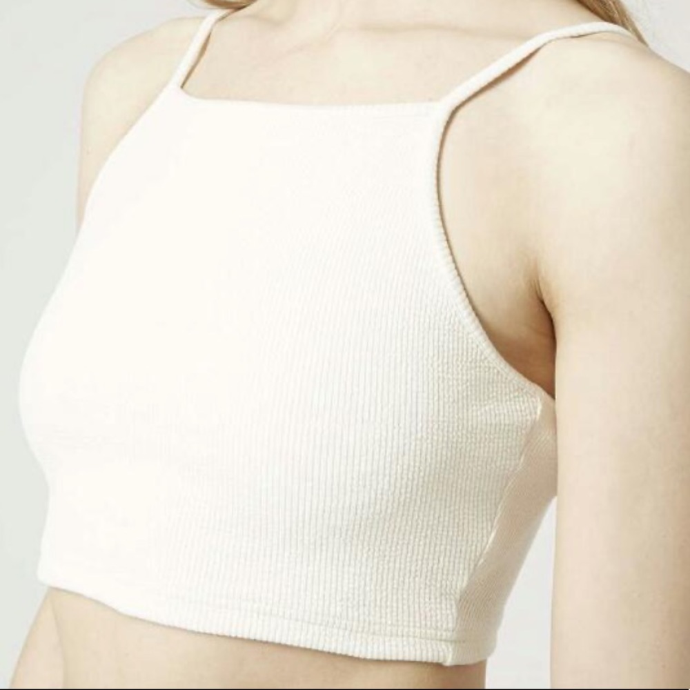 Topshop Ribbed Crop Top - Picture 3 of 7